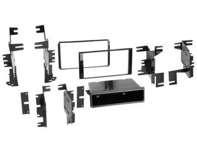For Nissan Versa Note Car Radio Frame Double-DIN Piano Black