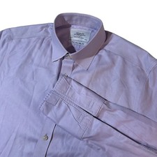 Charles Tyrwhitt Men's Dress Shirt 16/36 London French Cuff Sleeve Lavender