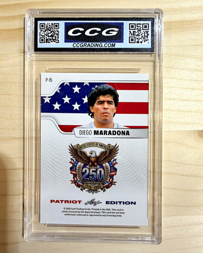Leaf 2026 Patriot Edition Diego Maradona Trading Card #P-15 CGC 10 Graded