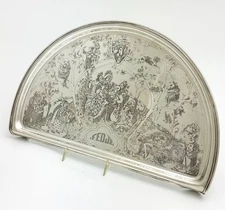 KERR ACID ETCHED Sterling Nursery Rhyme Baby Tray