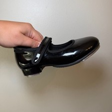 Stelle Black Patent Mary Jane Tap Shoes Girls Size 12 Dance Performance