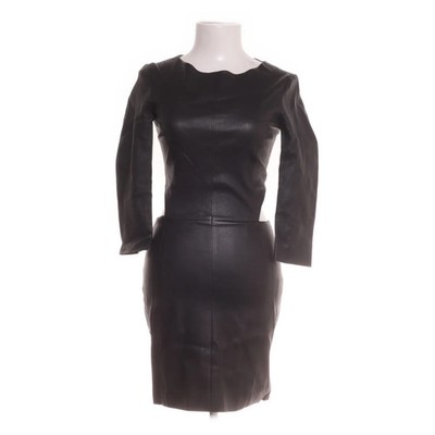 Tigha, Lederkleid, Größe: S, Schwarz, Leder/Baumwolle, Einfarbig, Damen #2Jg