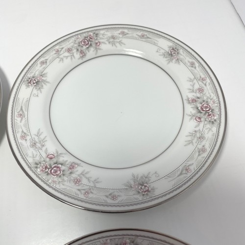 Society Fine China Tiffany K1222 Teller Set 6 Dessert & Untertassen Rosa Rose Japan - Bild 6 von 13
