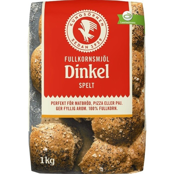 KungsöRnen DinkelmjöL Dinkelmehl Vollkorn Mehl Brot Backen BröTchen KüChe 1 Kg-image