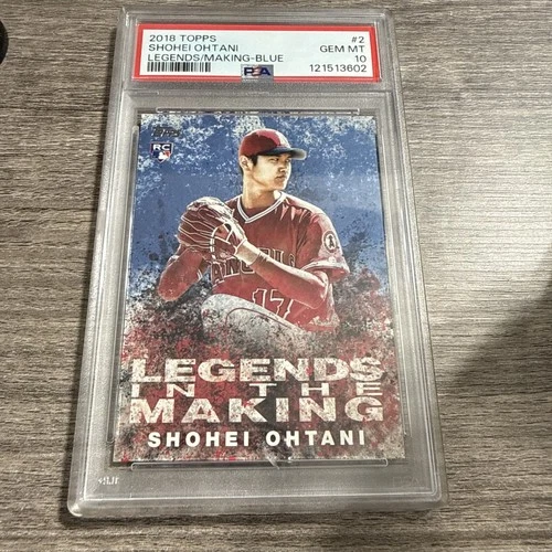2018 Topps Legends In The Making #2  Shohei Ohtani RC Blue Parallel- PSA 10