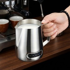 Temperature Sensing Coffee Milk Frothing Pitcher Milk Frother Jug  Barista Use
