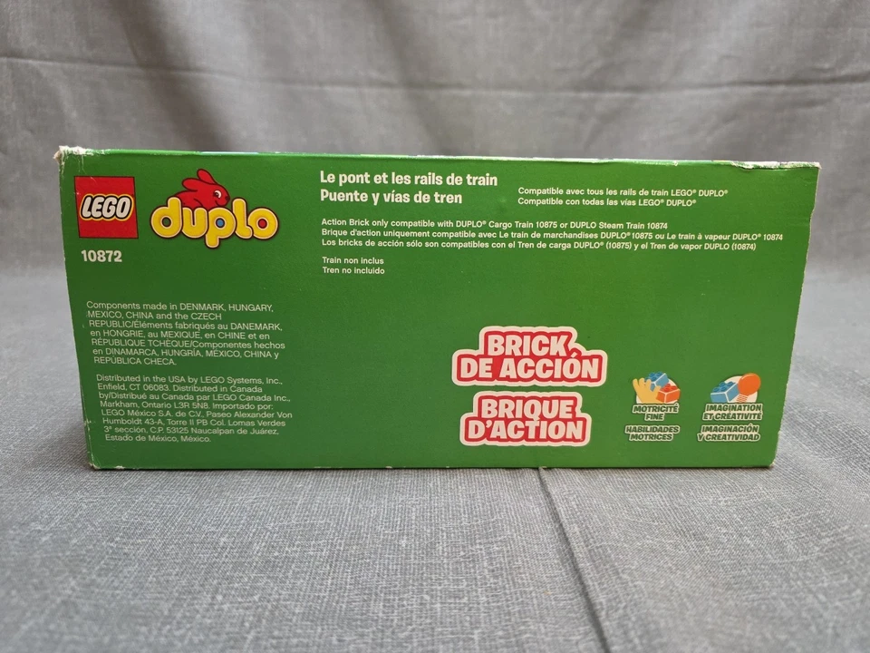 СОВЕРШЕННО НОВЫЙ! LEGO DOUBLEO 10872 ЖЕЛЕЗНОДОРОЖНЫЙ МОСТ И ПУТИ / ЭКШН-КИРПИЧ В КОМПЛЕКТЕ - Изображение 2 из 4