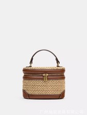 BOLSO TOCADOR TEJIDO ZARA MUJER SS26 BEIGE CLARO
