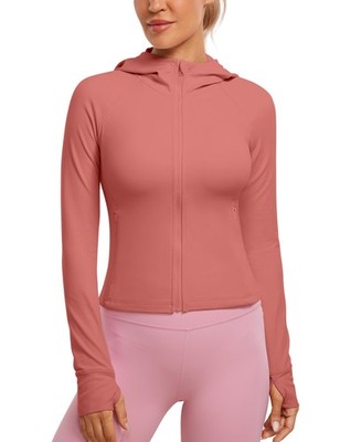 Women's Butterluxe Hooded Pullover Hoodie Zip Up Sweat Jacket Workout Long Sleeve Hoo...