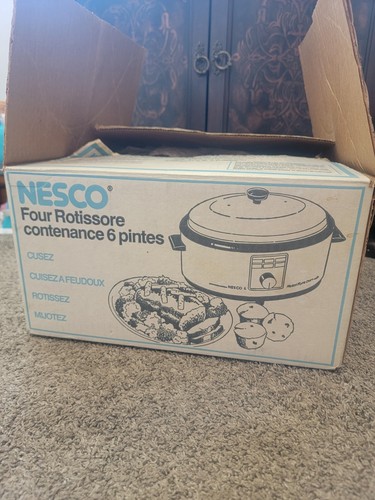 NESCO 6 QT. 4116-14 VINTAGE USED SUPER CLEAN MADE IN USA ROASTER OVEN From QVC!