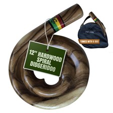 Hardwood Spiral Didgeridoo Instrument - Compact Travel Didgeridoo Musical Ins...