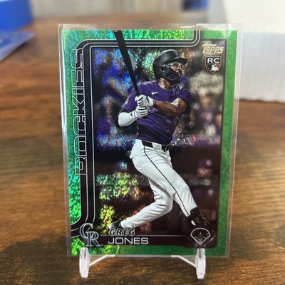 Greg Jones MLB Topps 2025 Green Holo Foil /99 Rookie Baseball Card RC Rockies