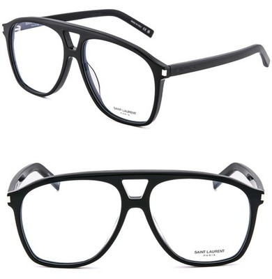 SAINT LAURENT DUNE 596 YSL SL596 OPT Black Eyeglasses Optical Frame 58mm 001