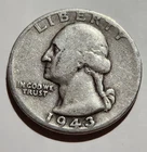 1943 Washington Quarter • 90% Silver • Circulated • X119