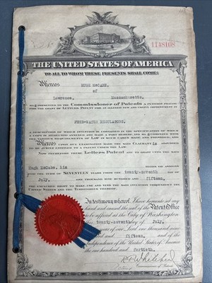 Original 1915 Patent Petition for  Feed-Water Regulators  by Hugh McCabe