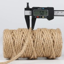 105ft Twisted Jute Rope 5mm - Versatile Heavy-Duty Twine for Crafts Gardening