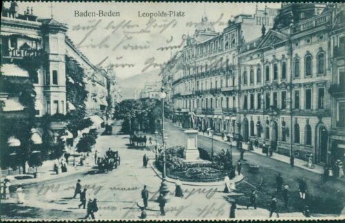 Ansichtskarte Baden-Baden Leopolds-Platz 1911 (Nr.9440)