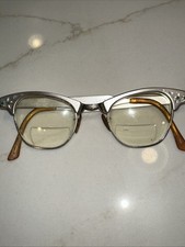 Vintage Art Craft Aluminum 44 Cat Eye Frames USA 4 1/2 - 5 3/4 Bifocals