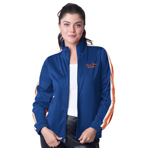 Women's G-III 4Her by Carl Banks Blue/Orange New York Knicks Rebel Sequin Bling