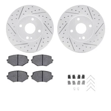 For Mazda Miata 94-02 Drilled & Slotted Front Brake Kit w Optimum Pads