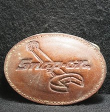 WI07152 AWESOME VINTAGE 1970s  SNAP-ON  TOOL COMPANY ADVERTISEMENT BELT BUCKLE