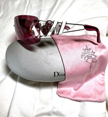 Christian Dior　サングラス　リムレス　シルバー　ピンク　KJ1IK Y2K Rare CHRISTIAN DIOR HEART CORE Rim-less Sunglasses in color