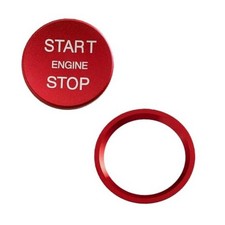 Car Engine Button Cover, Car One-Button Start Stop Push Button Decoration Red
