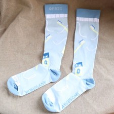 Figs New Blue Knee High Compression Socks Size M
