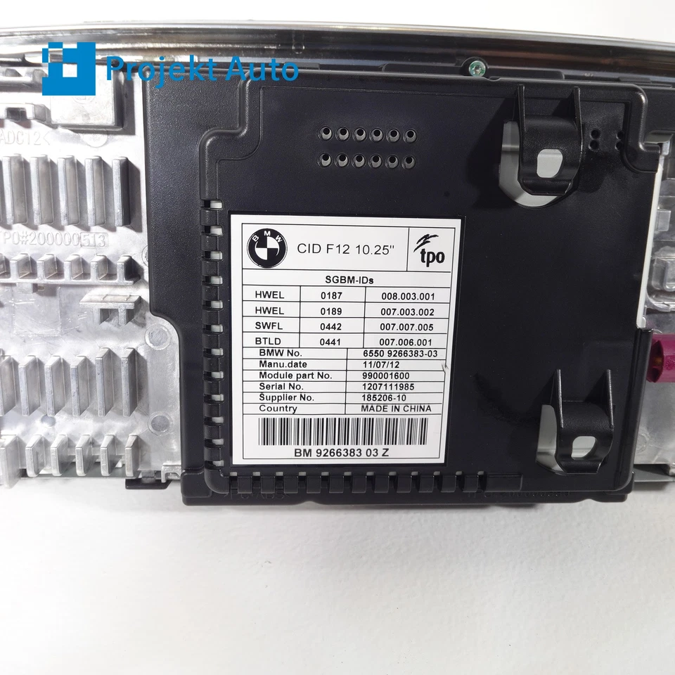 12-15 OEM BMW Infotainment Display 10.25" CIC M6 650i 640i 9266383 F13 F06 F12 - Image 4 of 4