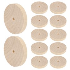 Ruote in legno a lastra diametro 2-1/2" Ruota piatta per hobby in legno 3/8" spessore 1/4", 12 pezzi