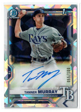 2021 1st Bowman ATOMIC Refractor RC AUTO Tanner Murray! White Sox Autograph /100