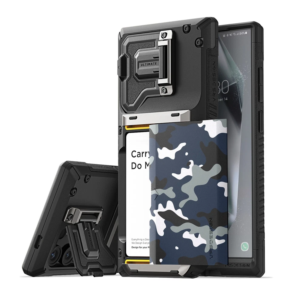 Funda para Galaxy S24 Ultra VRS [Damda Glide DuoGuard] con billetera para tarjetas y soporte Foto 3 de 4