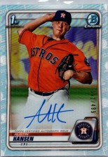 2020 Bowman Chrome Austin Hansen Prospect Auto Refractor /499 Astros #CPA-AH
