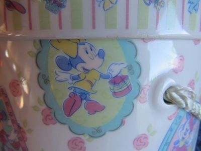 MINNIE MOUSE  FTD Round Trinket or YOU NAME IT PORCELAIN box  Marked  c DISNEY 