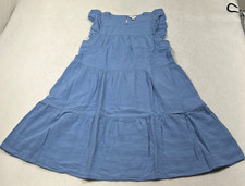 J. Crew Quiet Harbor Cotton Keyhole Back Ruffle Mini Gauze Dress Womens Size 8