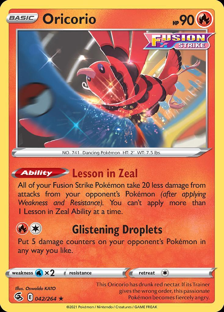 Pokemon Oricorio (42/286) Fusion Strike NM