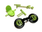 TMNT Double Barrel Plunger Gun Base Seat Scope Tripod Parts - Ninja Turtles 1989