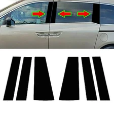 Gloss Black Pillar Posts Window Trim Cover Fit For Honda Odyssey 2011-2017
