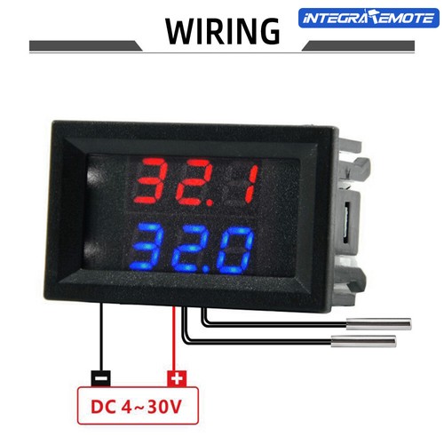 Dual Display DC4V-28V Thermometer with NTC Metal Probe Temperature Sensor - Bild 25 von 25