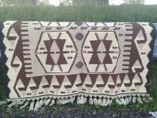 Anatolian Medallion Design Wool Area Kilim Rug-Flatwoven Geometric-4x6ft.