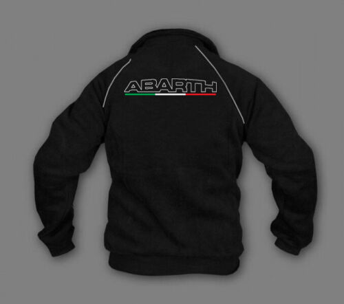 Mens Fiat Abarth Sport Racing Fleece Jacket Sweatshirt Apparel Embroidered - Picture 2 of 3