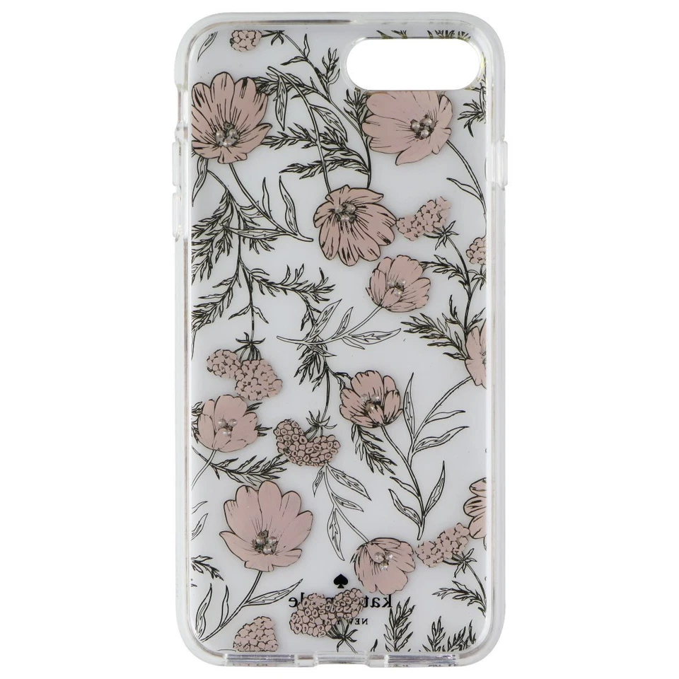 Kate Spade Hybrid Case for iPhone 8 Plus / 7 Plus - Clear / Pink Blossoms / Gems - Image 3 of 3