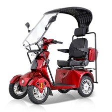 800W Heavy Duty 4 Wheels Mobility Scooter w/ Roof for Seniors 500lbs Capacity