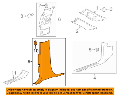 GM OEM 18-20 Escalade ESV Interior Trim-Lwr Ctr Plr Trim 84154558 | eBay