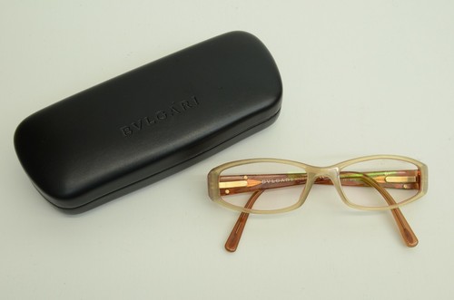 Authentic Bvlgari Havana Style Sunglasses 51 16 135 GP Transparent Plastic Frame - Picture 2 of 12