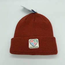 Life is Good Women's Cozy Cuff Beanie Winter Hat Warm Solid Orange Logo One Size