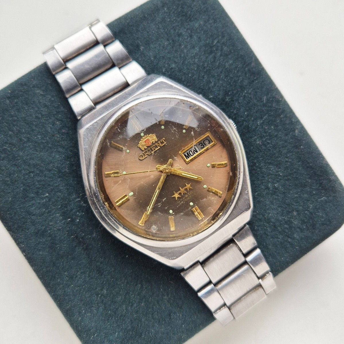 Vintage ORIENT tristar 3 star AAA crystal 469L1L-8D Japan Men