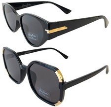 2 New Pairs Sean John Shades Modern Fashion Black Gold  Bold Frame Sunglasses