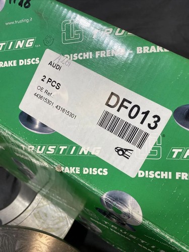 2 Trusting DF013 brake discs front Ø256mm for Audi 80 90 B3 89 100 C3 43 - Picture 4 of 6