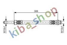 RIGHT OR LEFT BRAKE PIPE/HOSE FLEXIBLE REAR L/R LENGTH 388MM M10X1/M10X1 FITS